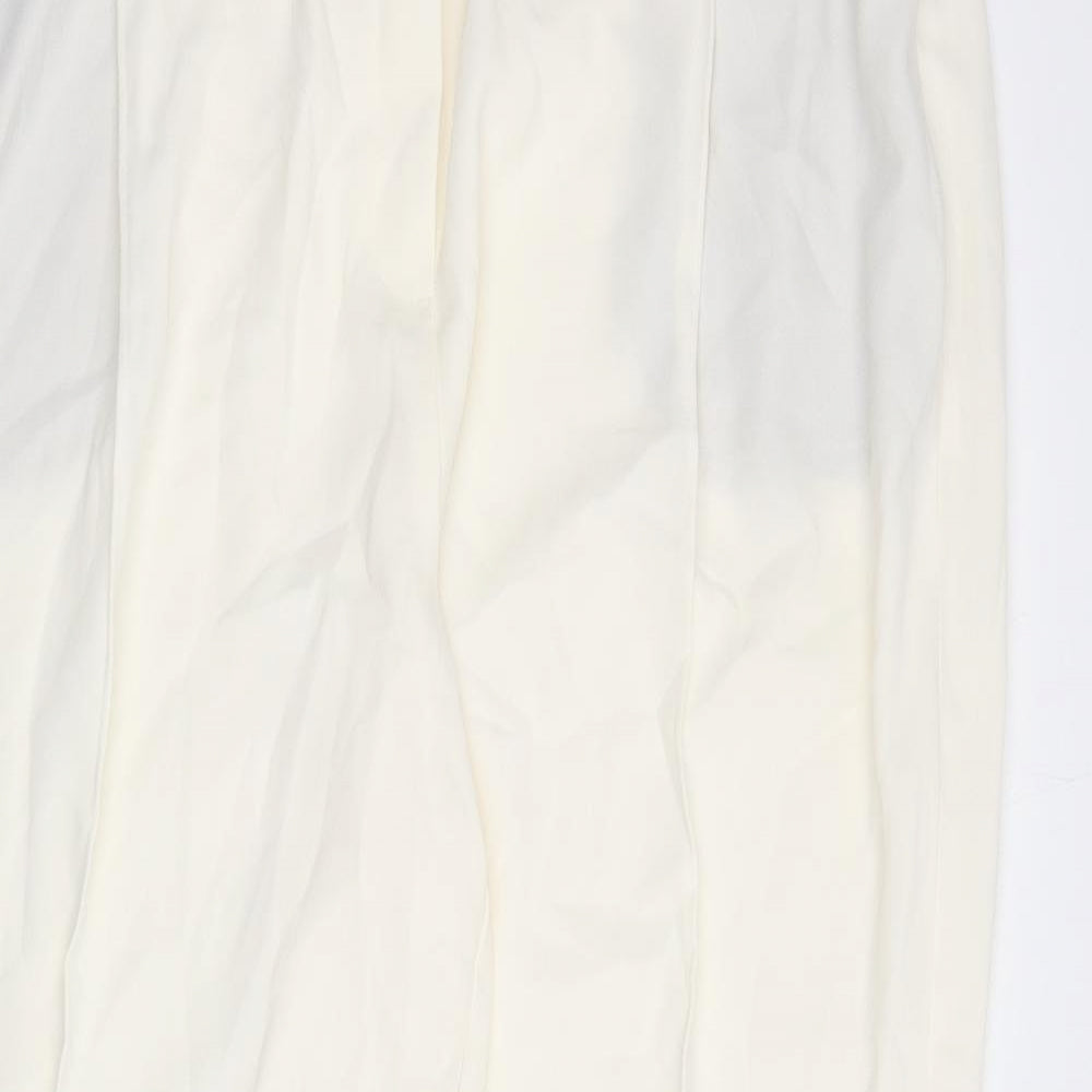 Womens UK Size 22 Marks and Spencer Regular Fit  Ivory Trousers