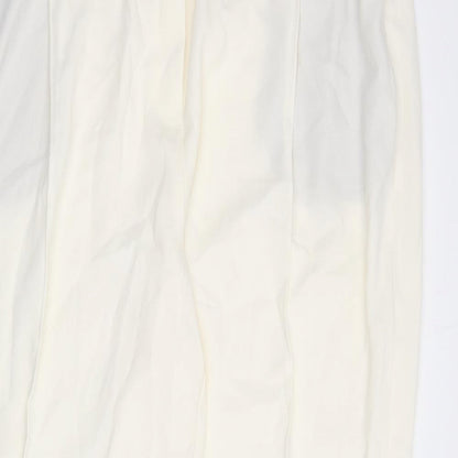 Womens UK Size 22 Marks and Spencer Regular Fit  Ivory Trousers