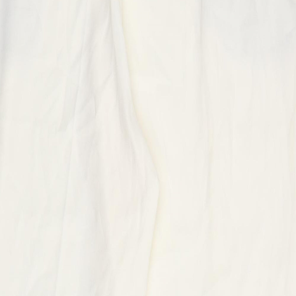 Womens UK Size 22 Marks and Spencer Regular Fit  Ivory Trousers