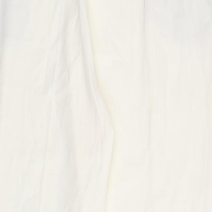 Womens UK Size 22 Marks and Spencer Regular Fit  Ivory Trousers