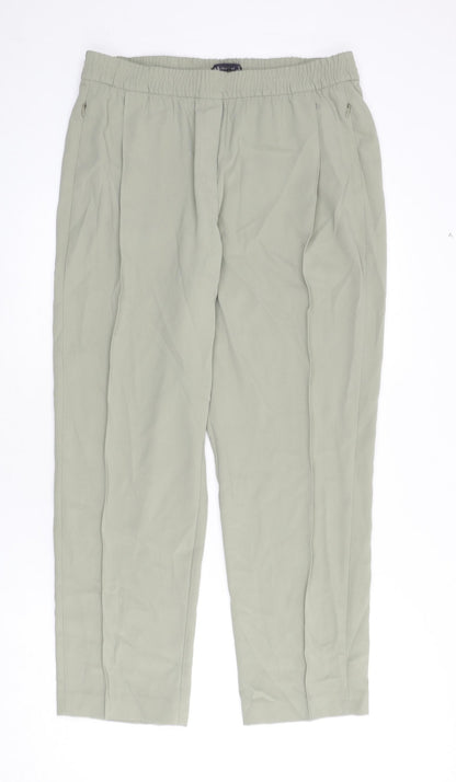 Womens UK Size 14 Marks and Spencer Regular Fit  Green Trousers
