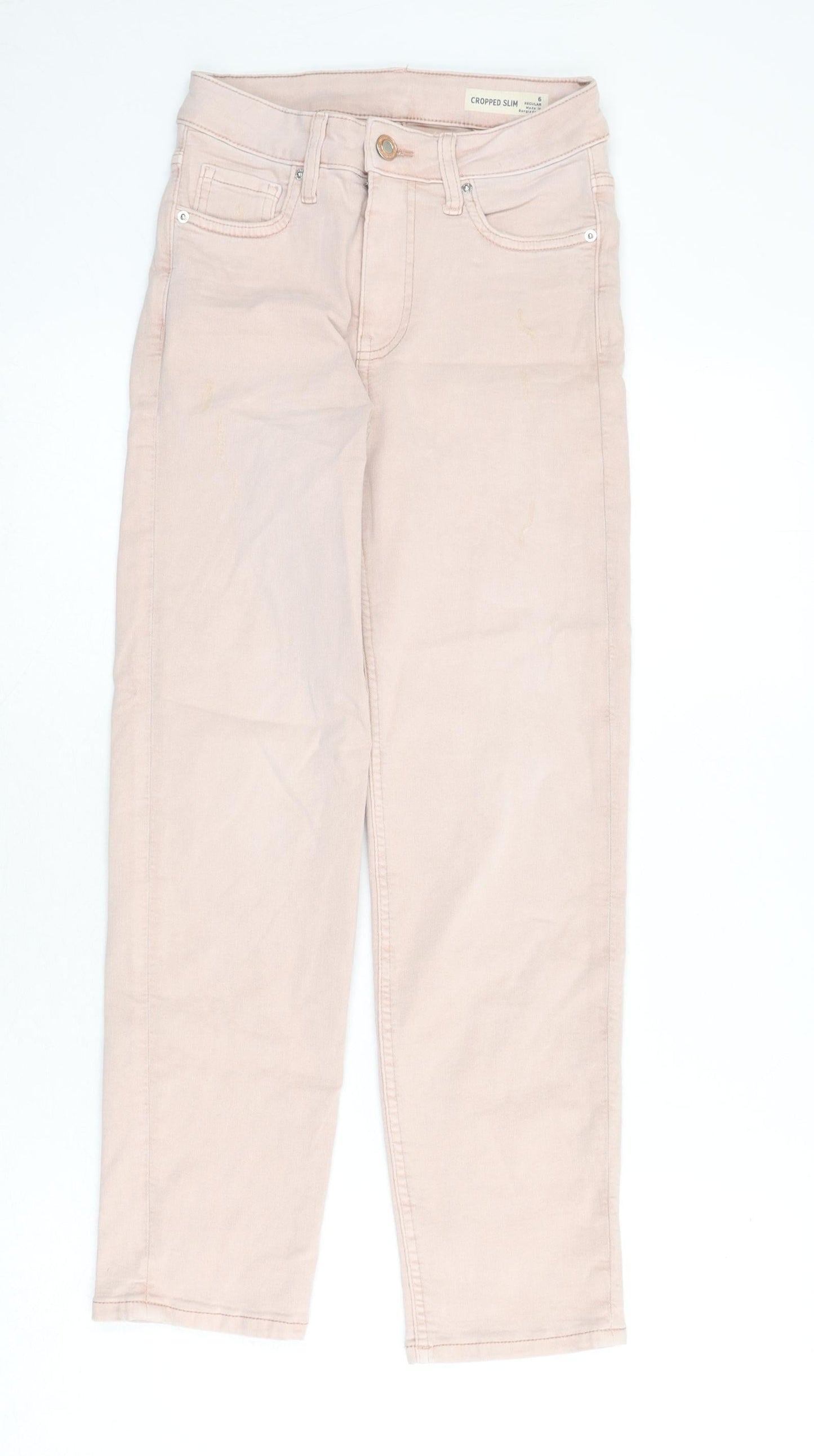 Womens UK Size 6 Marks and Spencer Slim Fit Skinny Pink Jeans