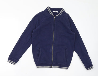 Marks and Spencer Boys Purple Cotton Full Zip Sweatshirt Size 11-12 Years Zip