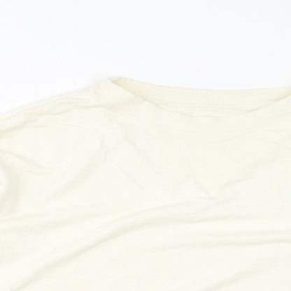 Uniqlo Womens Ivory Cotton Pullover Sweatshirt Size 12 Pullover