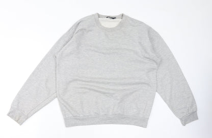 Nasty Gal Womens Grey Cotton Pullover Sweatshirt Size M Pullover - Snake Valley