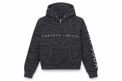Pink Soda Womens Grey Cotton Pullover Hoodie Size 4 Pullover