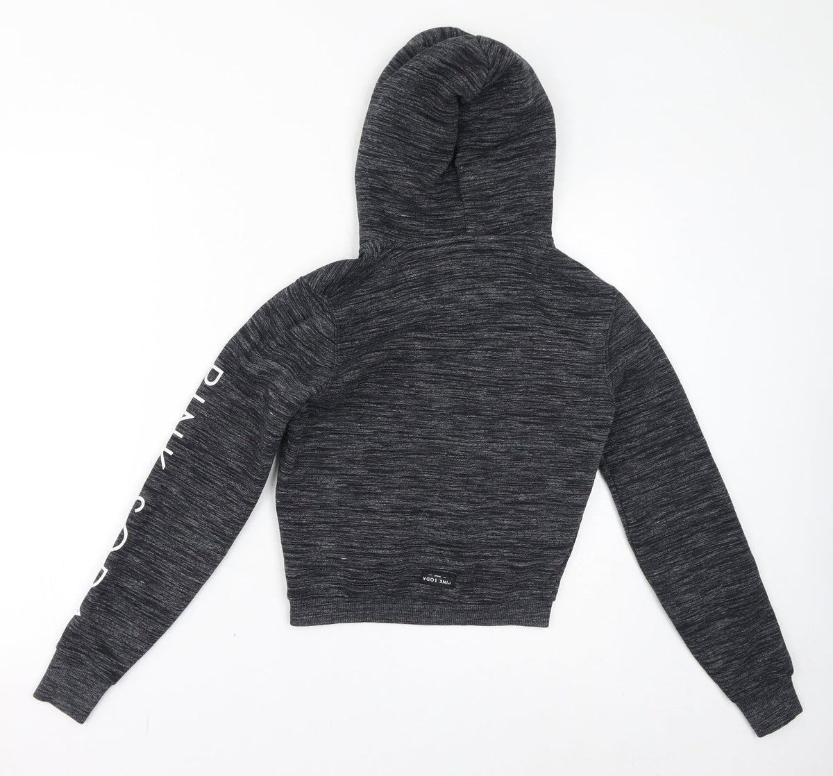 Pink Soda Womens Grey Cotton Pullover Hoodie Size 4 Pullover