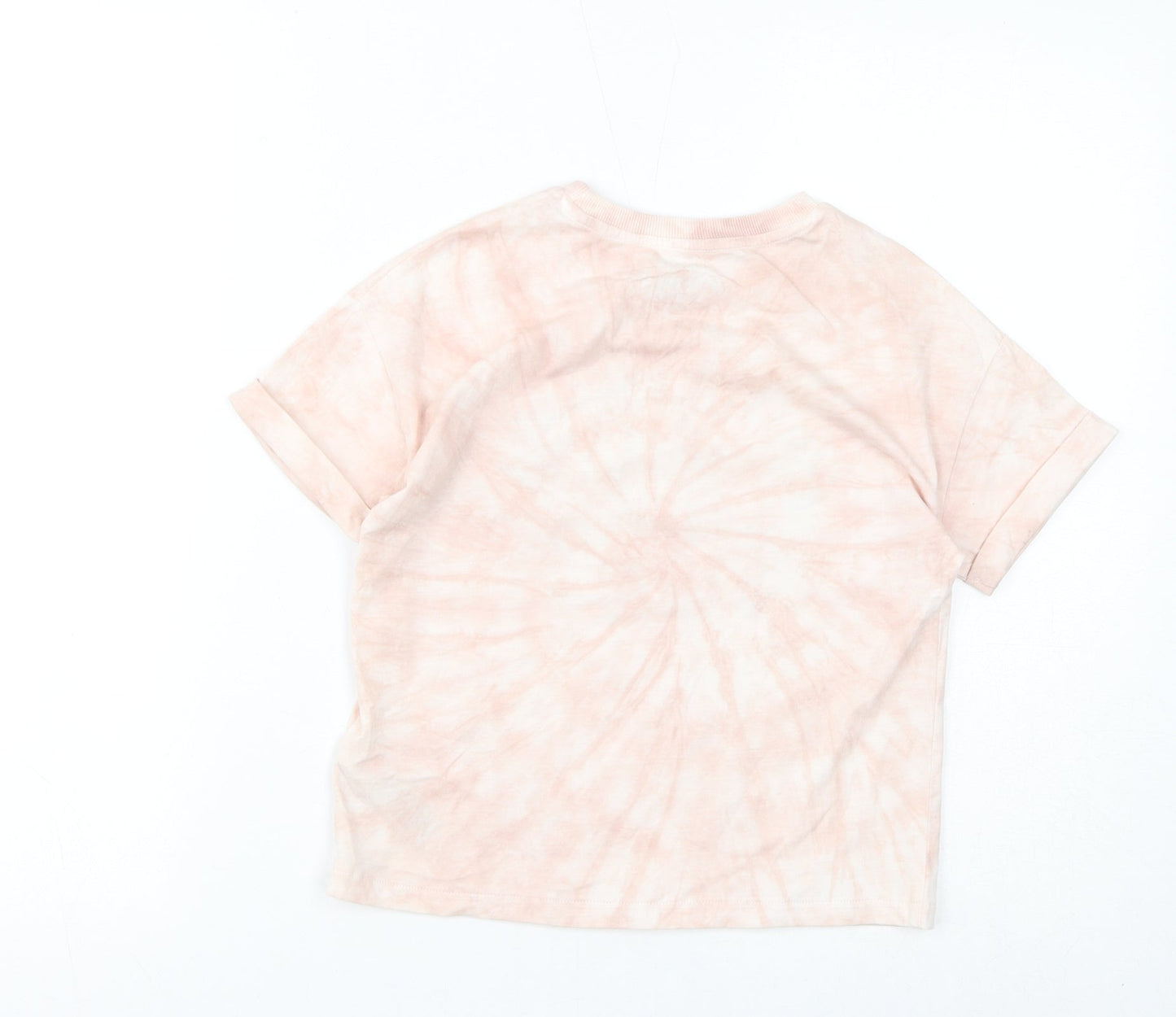 Marks and Spencer Girls Pink Geometric Cotton Top Pyjama Top Size 7-8 Years Pullover - Mystic Dreams, Tie Dye