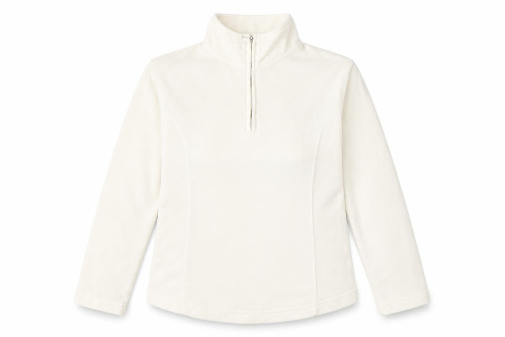 Front view of Active women’s ivory polyester pullover sweatshirt, size UK 10, pullover -, size UK 10-12