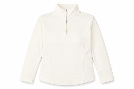 Front view of Active women’s ivory polyester pullover sweatshirt, size UK 10, pullover -, size UK 10-12