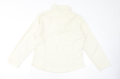 Back view of Active women’s ivory polyester pullover sweatshirt, size UK 10, pullover -, size UK 10-12