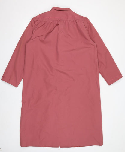 St Michael Womens Pink Overcoat Coat Size 14 Button