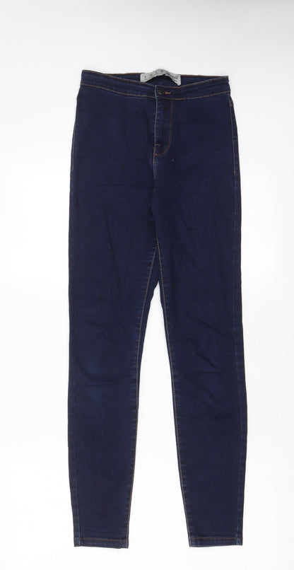 Denim & Co. Womens Blue Cotton Skinny Jeans Size 6 L28 in Regular Zip - Pockets