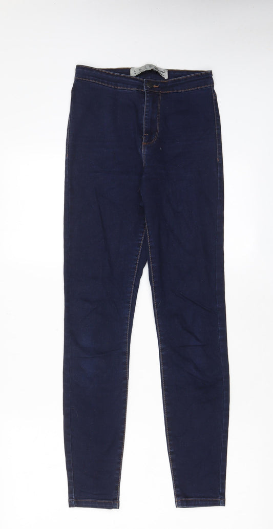 Denim & Co. Womens Blue Cotton Skinny Jeans Size 6 L28 in Regular Zip - Pockets