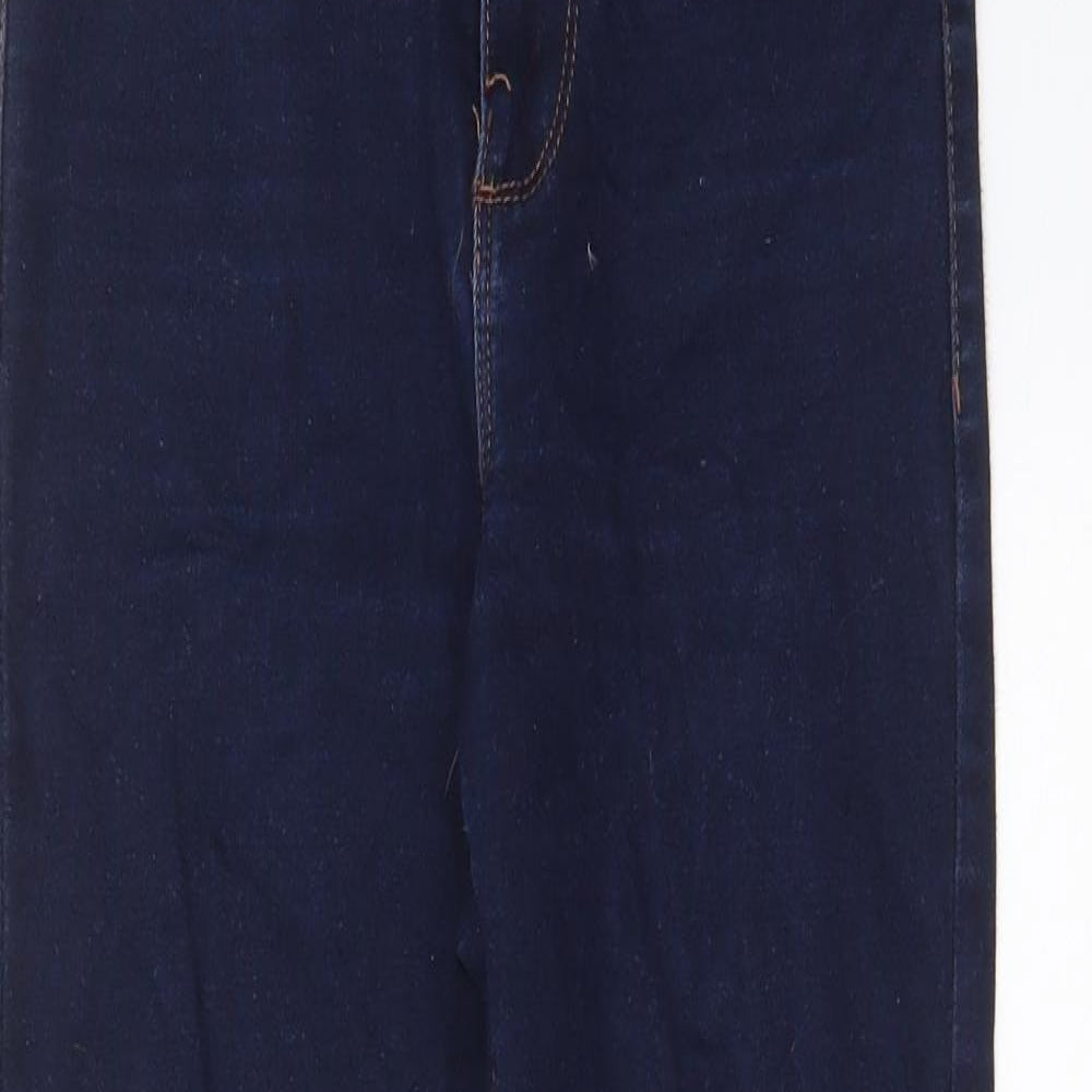Denim & Co. Womens Blue Cotton Skinny Jeans Size 6 L28 in Regular Zip - Pockets
