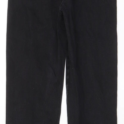 Boohoo Womens Black Cotton Skinny Jeans Size 10 L29 in Regular Zip - Pockets