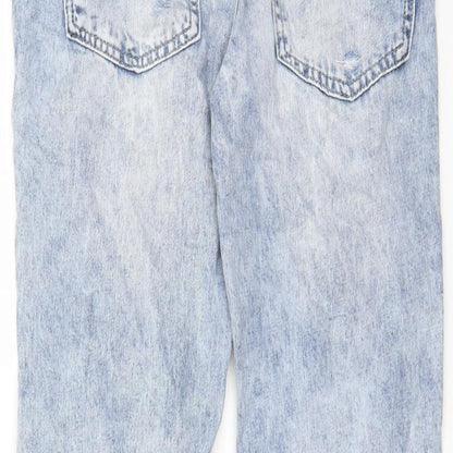 Realty Womens Blue Cotton Straight Jeans Size S L27 in Regular Zip - Pockets