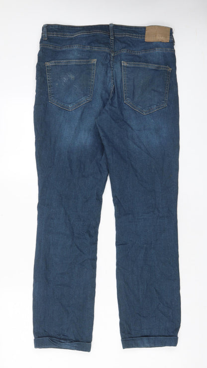 Denim & Co. Mens Blue Cotton Straight Jeans Size 32 in L32 in Regular Button - Pockets