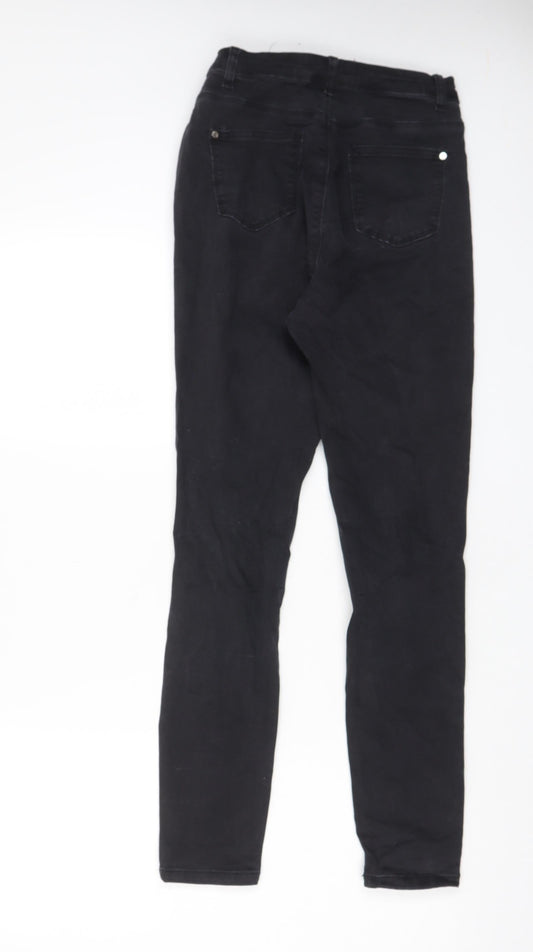 Missguided Womens Grey Cotton Skinny Jeans Size 8 L28 in Regular Zip - Pockets