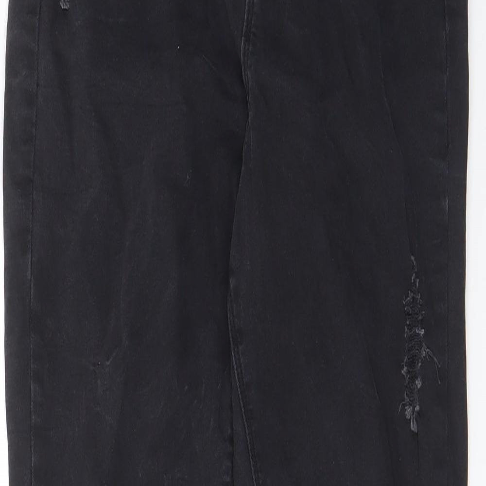 Missguided Womens Grey Cotton Skinny Jeans Size 8 L28 in Regular Zip - Pockets