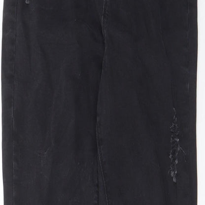 Missguided Womens Grey Cotton Skinny Jeans Size 8 L28 in Regular Zip - Pockets