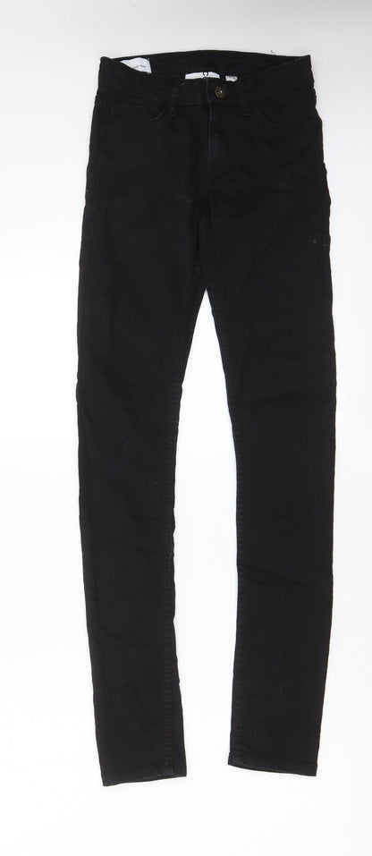 COLLUSION Womens Black Cotton Skinny Jeans Size 26 in L32 in Regular Zip - Pockets