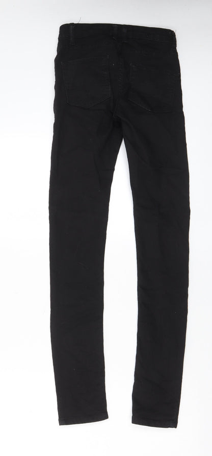 COLLUSION Womens Black Cotton Skinny Jeans Size 26 in L32 in Regular Zip - Pockets