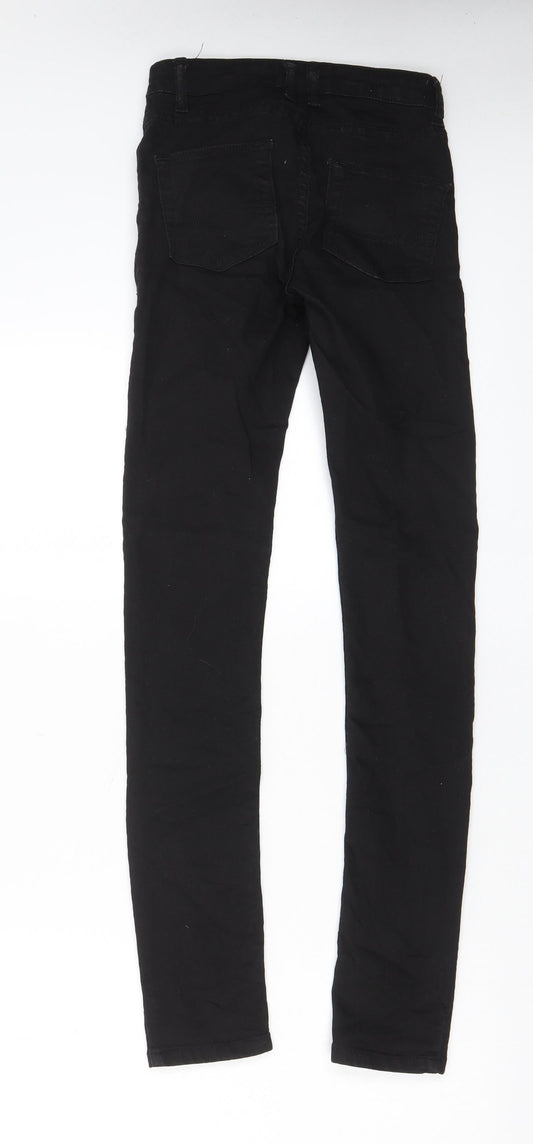 COLLUSION Womens Black Cotton Skinny Jeans Size 26 in L32 in Regular Zip - Pockets