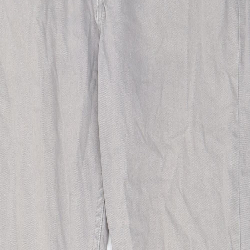 H&M Mens Grey Cotton Skinny Jeans Size 33 in L30 in Regular Zip - Pockets