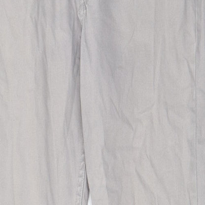 H&M Mens Grey Cotton Skinny Jeans Size 33 in L30 in Regular Zip - Pockets