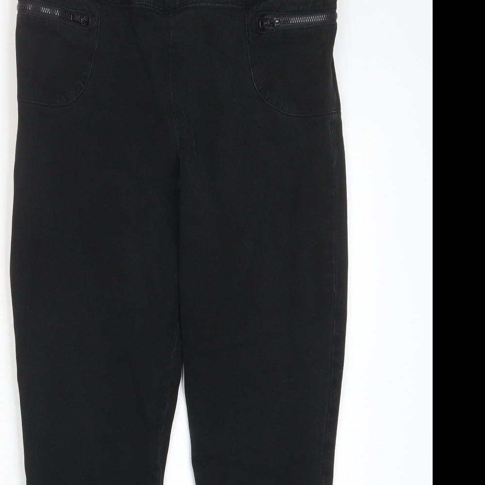 Gap Womens Black Cotton Capri Jeans Size 12 L23 in Regular Zip - Ankle zip