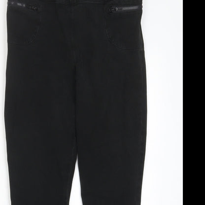 Gap Womens Black Cotton Capri Jeans Size 12 L23 in Regular Zip - Ankle zip