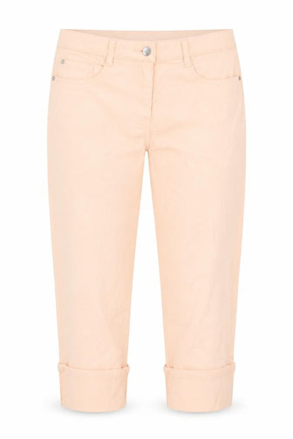 Womens UK Size 12 Papaya Regular Fit Cropped Pink Jeans