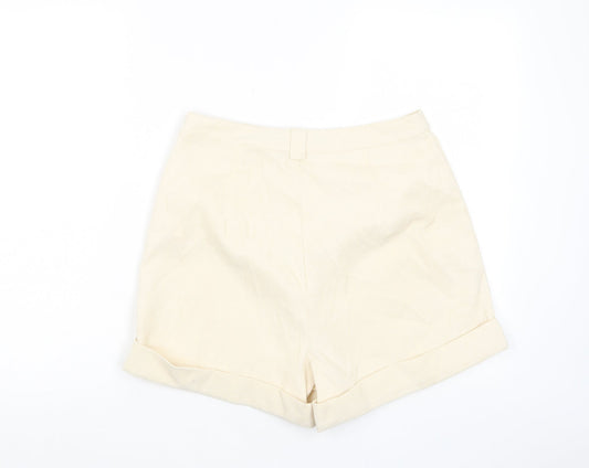 Nasty Gal Womens Beige Polyester Basic Shorts Size 6 L4 in Regular Zip - Pockets