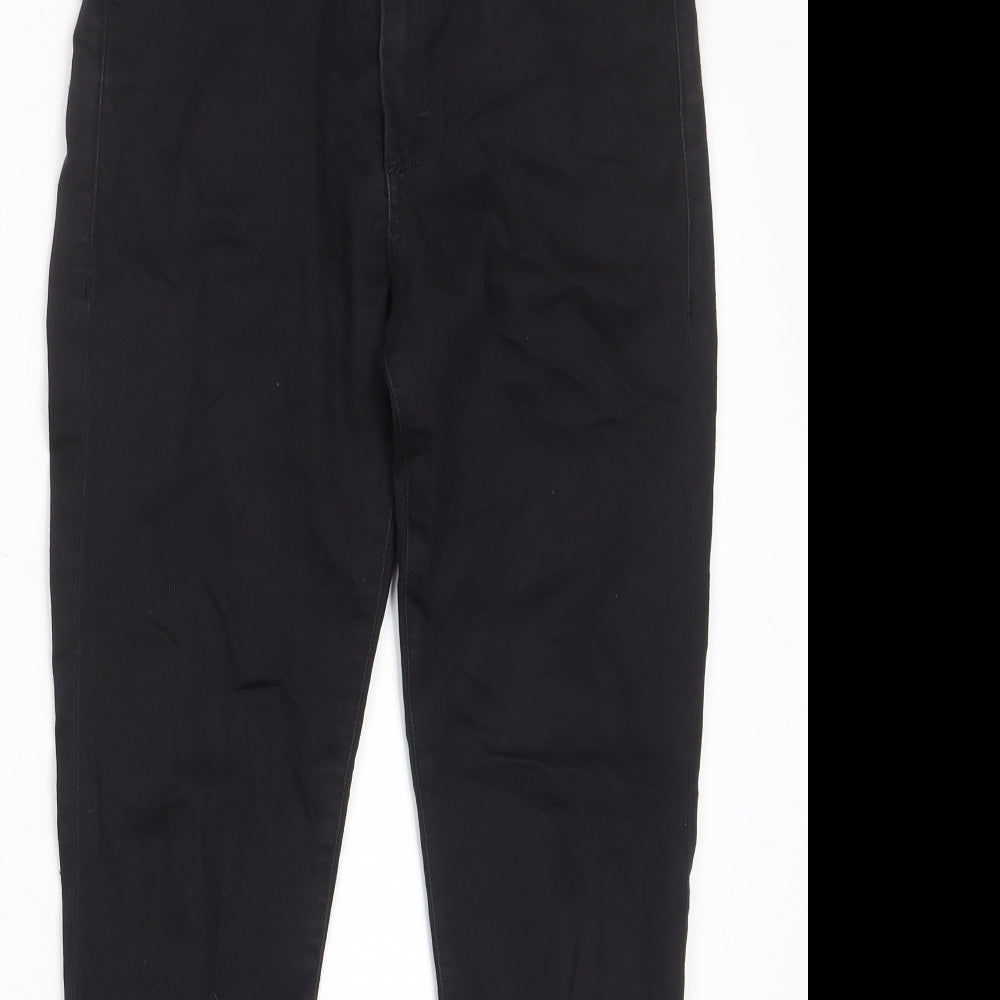 Topshop Womens Black Cotton Skinny Jeans Size 28 in L30 in Regular Zip - Pockets