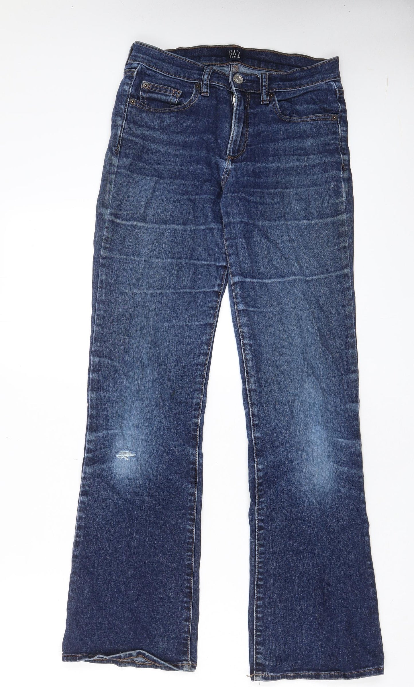 Gpa Womens Blue Cotton Bootcut Jeans Size 26 in L30 in Regular Zip - Pockets