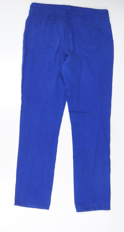 Emerson Womens Blue Cotton Straight Jeans Size 12 L29 in Regular Zip - Pockets