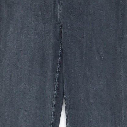 Topshop Womens Grey Cotton Skinny Jeans Size 28 in L32 in Regular Zip - Pockets