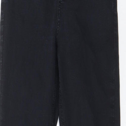 Topshop Womens Black Cotton Skinny Jeans Size 26 in L30 in Regular Zip - Pockets