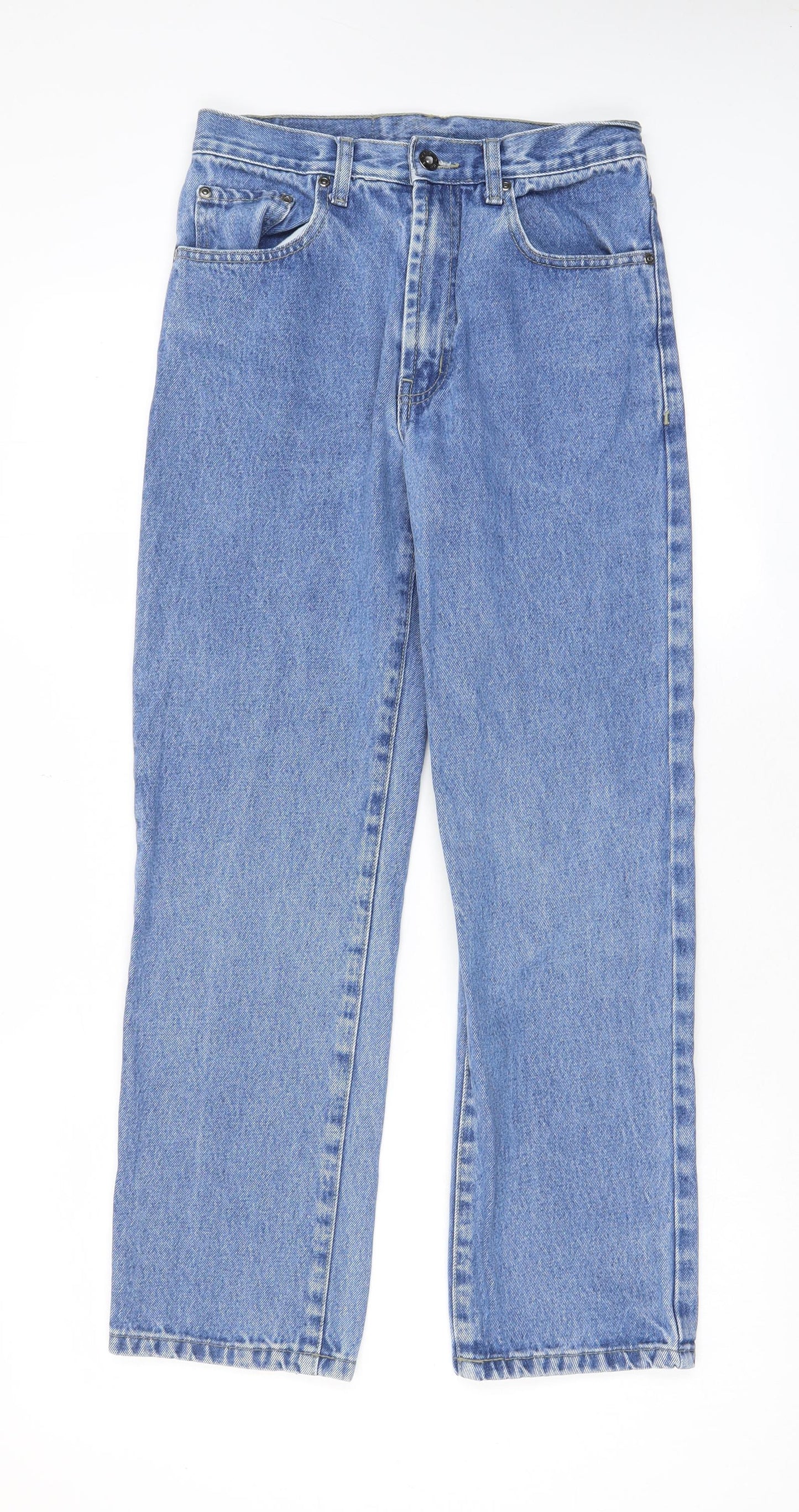 Blue Circle Womens Blue Cotton Straight Jeans Size 28 in L28 in Regular Zip - Pockets
