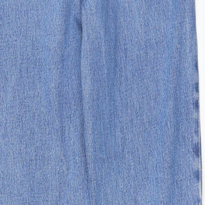 Blue Circle Womens Blue Cotton Straight Jeans Size 28 in L28 in Regular Zip - Pockets