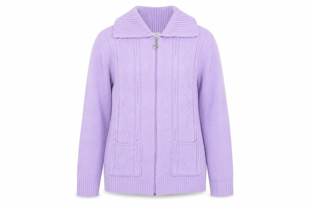 Womens UK Size S Choice Purple Full Zip Jumper