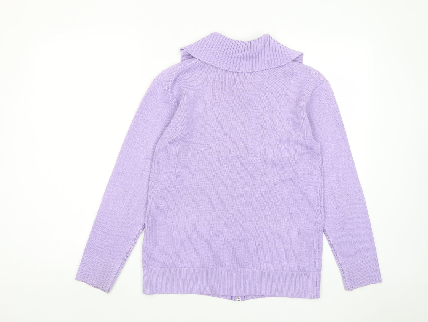 Womens UK Size S Choice Purple Full Zip Jumper