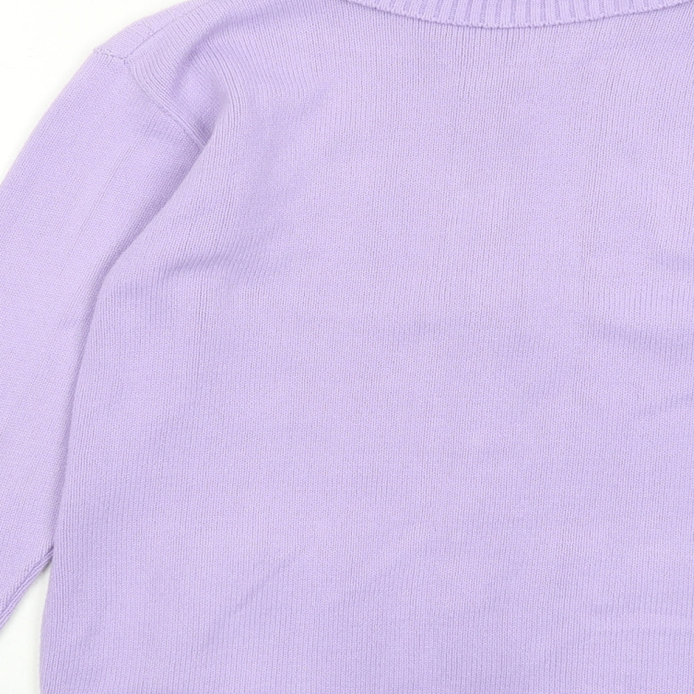 Womens UK Size S Choice Purple Full Zip Jumper