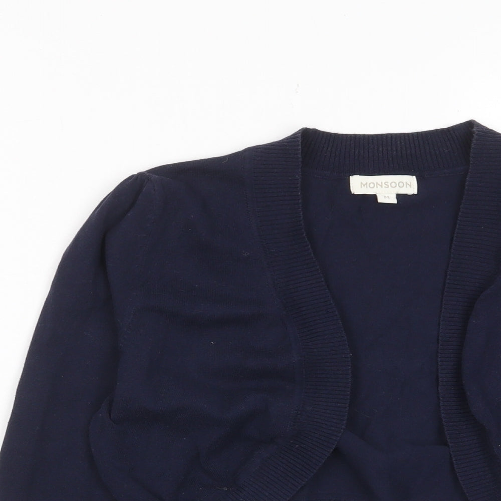 Womens UK Size M Monsoon Blue Cardigan Jumper