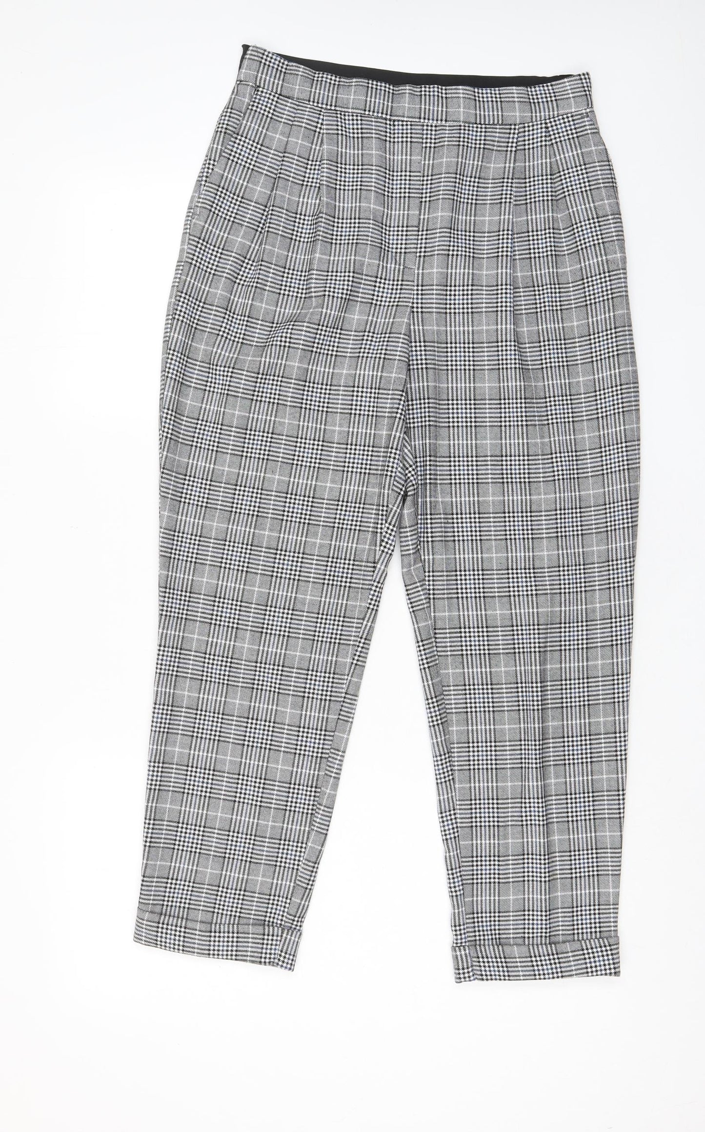 Womens UK Size S Zara Regular Fit  Grey Trousers