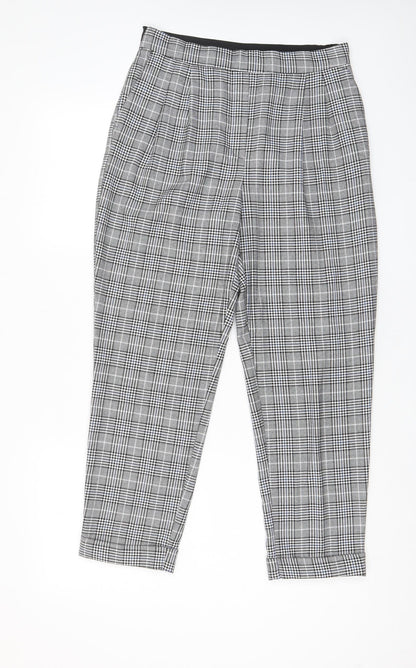 Womens UK Size S Zara Regular Fit  Grey Trousers