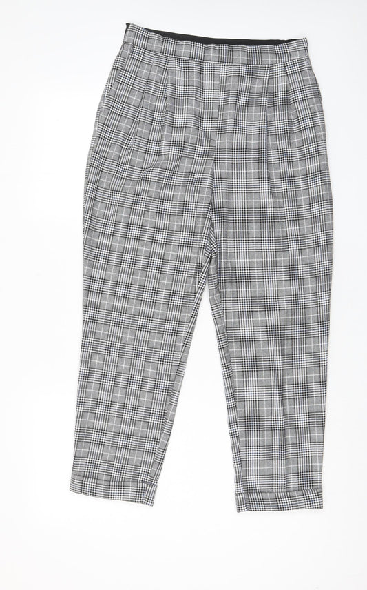Womens UK Size S Zara Regular Fit  Grey Trousers