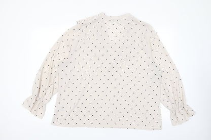 Womens UK Size 12 Marks and Spencer Beige Basic Blouse