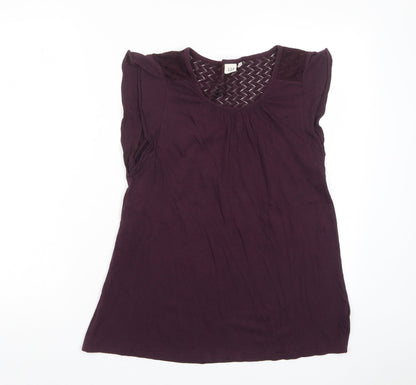 Womens UK Size S Gap Purple Basic T-Shirt